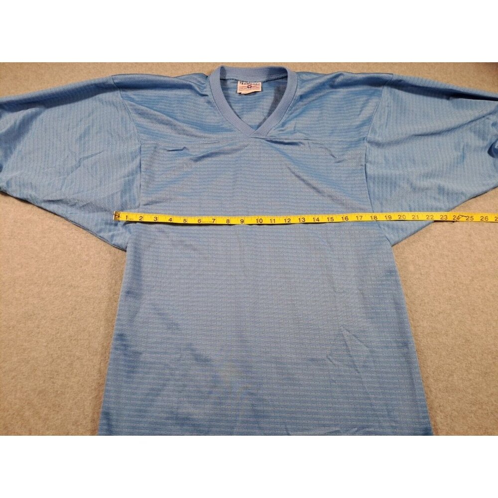 Teamwork Athletic Football Jersey Adult M 38-40" Mesh Blue‎ Blank USA Blokecore - Picture 4 of 6